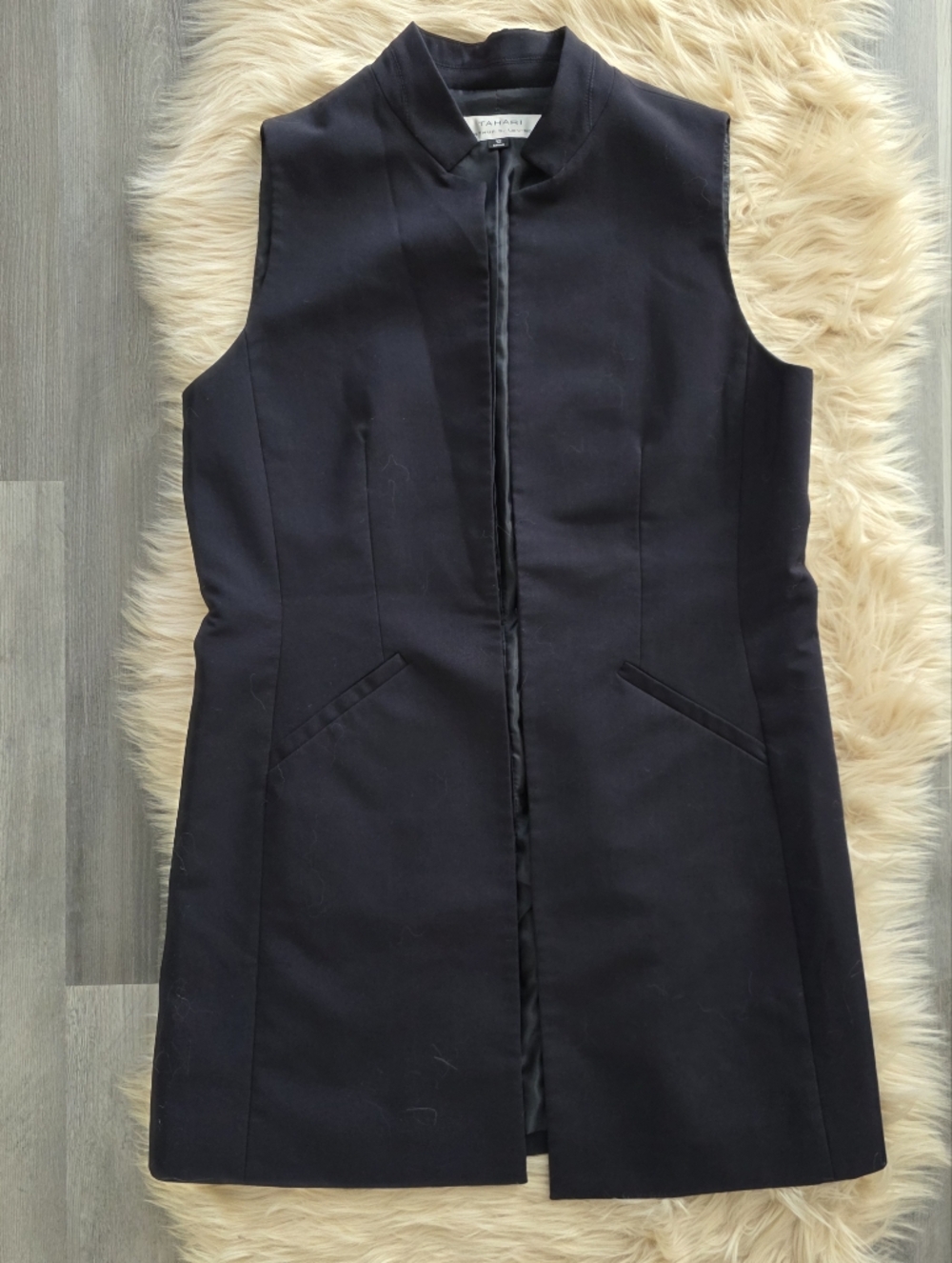 Tahari Sleeveless Blazer Black Women's Size 12